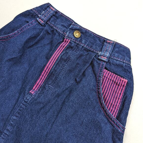 Vintage Oshkosh B'gosh Skirt Girls Size 6 Blue Denim Ruffle 90s - Picture 2 of 5